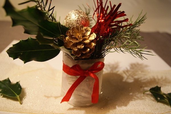 bouquet de table décoratif pour Noël
